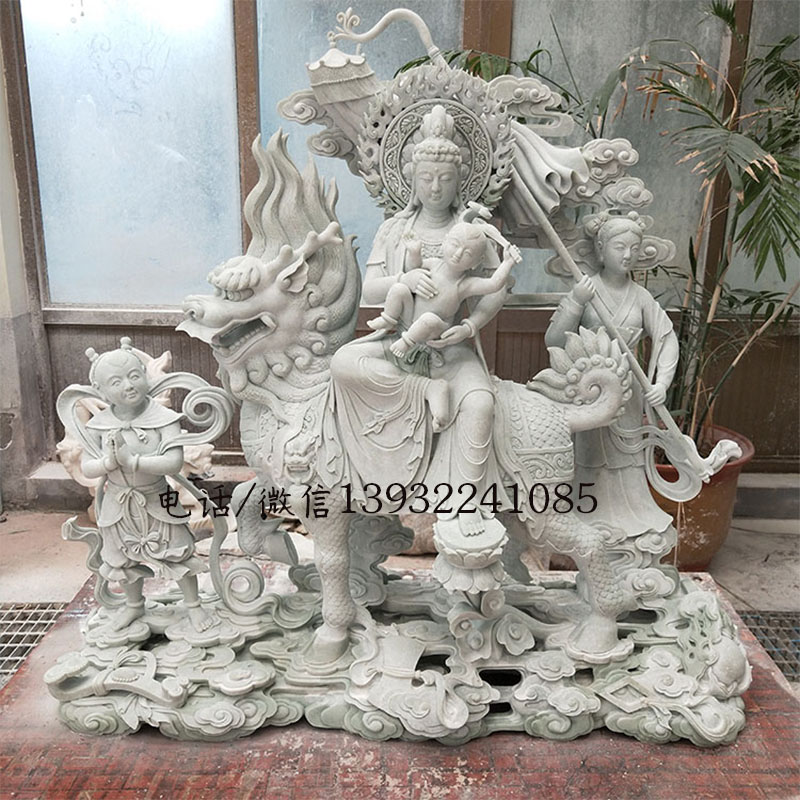 漢白玉工藝品影雕龍石雕擺件禮品大象貔貅麒麟站蓮觀音佛像